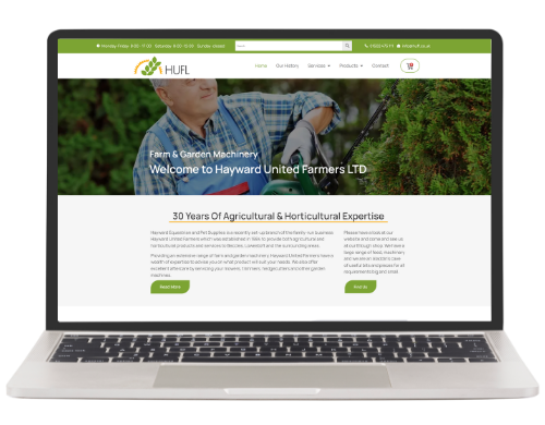 ecommerce website design in wordPress for farm and garden machinery suppliers company