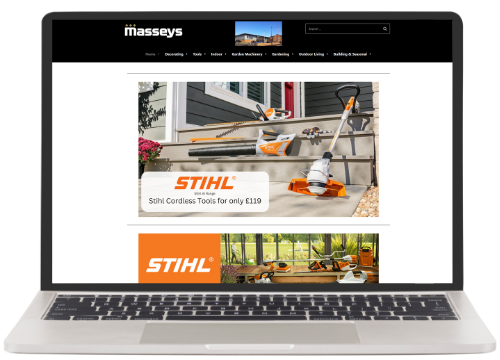 ecommerce web design for Masseys DIY Swadlincote